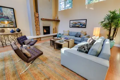 modern fireplace makeover by Barnett Adler