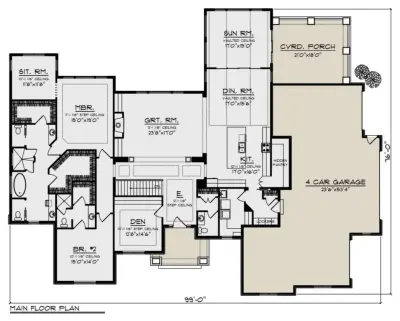 Prairie Home Design 1020-00349 by America's Best House Plans