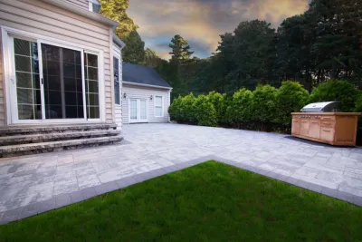 Severn Patio Backyard with new Fence by Valley Deck & Patio