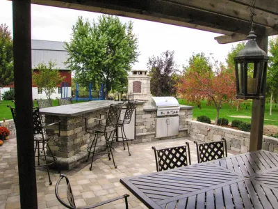 Outdoor Kitchens & Fireplaces — Landscape Construction project by Vande Hey Company, Inc in Appleton
