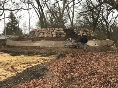 brick driveway — Landscape Construction project by Vidal Landscaping & Snow Plowing