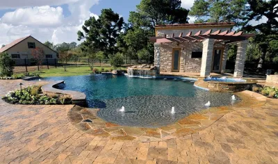 Pool Decks — Landscape Construction project by Viking Pavers, Inc