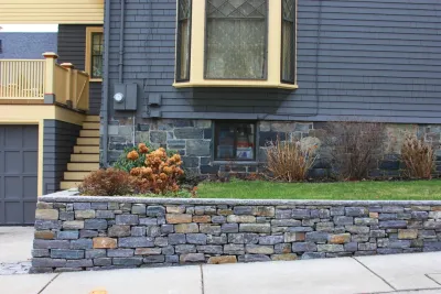 Somerville Retaining Wall — Landscape Construction project by Village Stonesmith Gardens & Masonry
