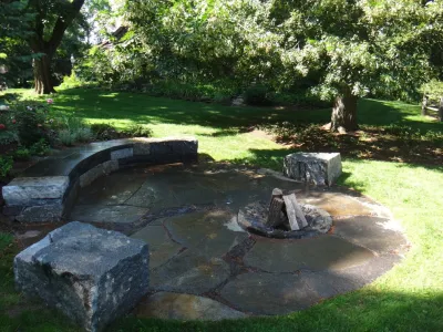 Winchester Fire Pit — Landscape Construction project by Village Stonesmith Gardens & Masonry in Winchester