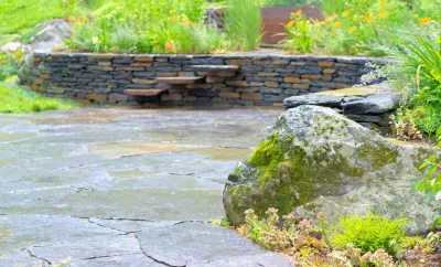 Brookline Backyard — Landscape Construction project by Village Stonesmith Gardens & Masonry