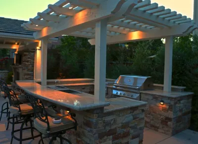 Cabanas and Cook Centers by Vision Scapes & Associates