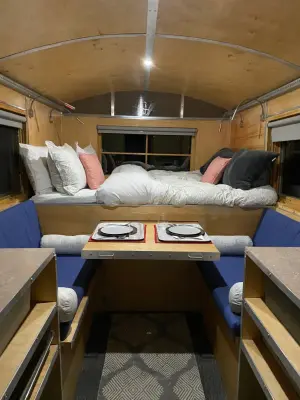 Sheep Camp Retreat Tiny Home Guest Room Construction by Jess Pedersen Architecture
