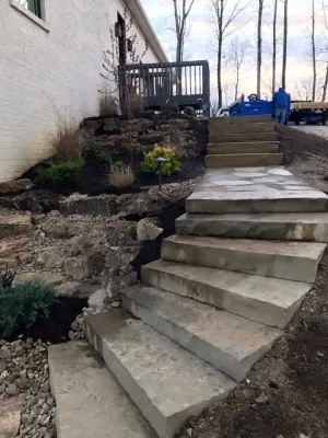 Stairway to Heaven — Landscape Construction project by VIVID Landscape & Lighting in Evansville