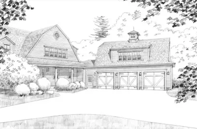 Shingle-Style Garage Expansion — Architectural & Building Design Services project by Keery Design