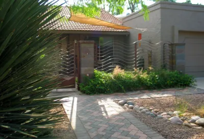 Front Yard Patio Space — Landscape Construction project by Waibel & Associates Landscape Architecture