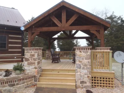 Outdoor Pavilion Lighting Features — Landscape Construction project by Weavers Landscape Company