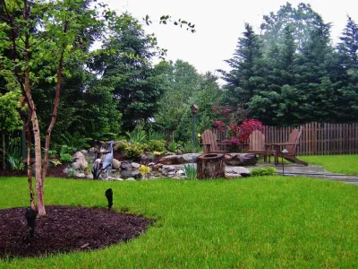 A Backyard Transformation — Landscape Construction project by Weavers Landscape Company in Shippensburg