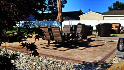 Muskegon Patio and Fire Place — Landscape Construction project by Weesies Bros. Garden Centers & Landscaping