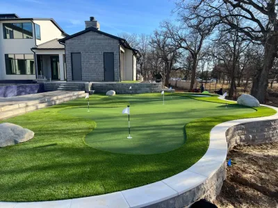 Custom Design Putting Greens — Landscape Construction project by WinterGreen Synthetic Grass LLC