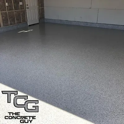 Shakopee Complete Flake Garage Coating — Stone & Concrete Installation project by The Concrete Guy By Matthew Hage
