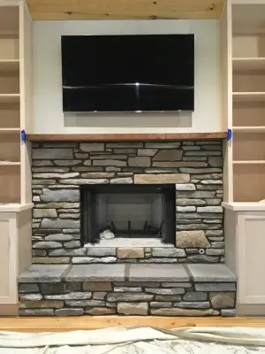 Compact Hearth — Stone & Concrete Installation project by Appalachian StoneCraft