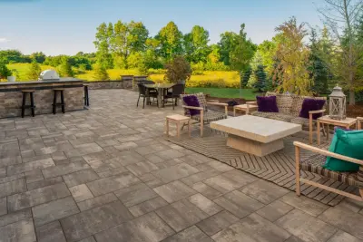 Somerset Veranda — Stone & Concrete Installation project by Cambridge Pavingstones With ArmorTec