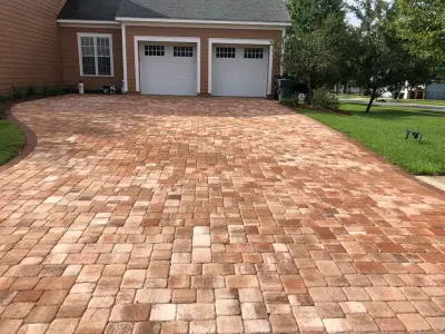 Southwood Paved Driveway — Stone & Concrete Installation project by NeSmith Landscapes