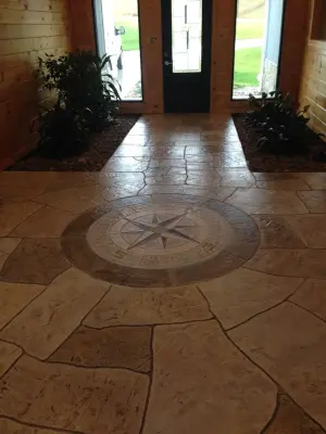 Engraved Directional Star — Stone & Concrete Installation project by Elite Concrete Design