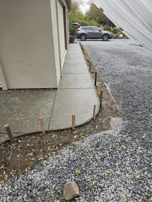 Concrete Patio and Walkway Installation with Stamping — Stone & Concrete Installation project by Valdivia's Concrete