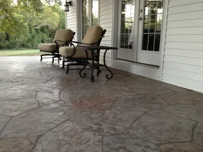 Textured Concrete Deck — Stone & Concrete Installation project by Decorative Concrete Resurfacing