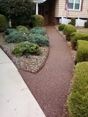PATHWAYS & WALKWAYS — Stone & Concrete Installation project by Pebblestone Floors Concrete Resurfacing