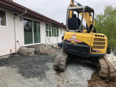 Process Stages — Stone & Concrete Installation project by Universal Landscape Corp