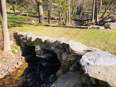 Stone Bridge Reconstruction — Stone & Concrete Installation project by Hefel Masonry LLC