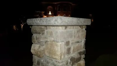 Chesterfield, Mo Stone Caps — Stone & Concrete Installation project by Masterpiece Masonry