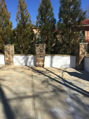 Custom Stone Pillars — Stone & Concrete Installation project by Sudlow Concrete
