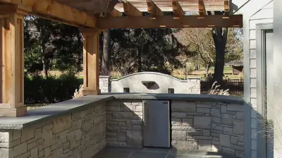 Rock Landscaping — Stone & Concrete Installation project by MJ Brick And Stone Corp