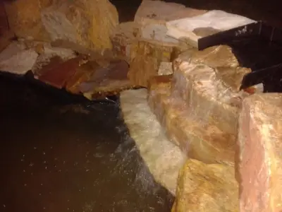 Maryland Heights Stone Turtle Pond — Stone & Concrete Installation project by Masterpiece Masonry