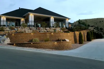 Stuart Entry Barrier Wall — Stone & Concrete Installation project by Yardscapes Northwest