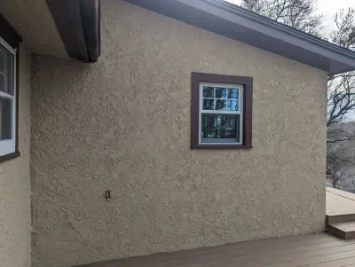 Stucco Extension — Stone & Concrete Installation project by Markuson Mark III Construction