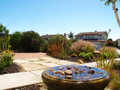 Lompoc CA Sunburst Blend Circular Paver Patio — Stone & Concrete Installation project by Chaparral Pavers Of Santa Maria