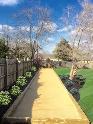 Bocce court — Landscape Construction project by Zach's Lawn & Landscaping