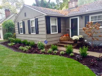Shaded entryway — Landscape Construction project by Zach's Lawn & Landscaping