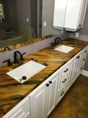 Feline Concrete Surfaces — Stone & Concrete Installation project by Concrete Magic Designs, LLC
