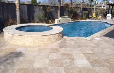 Millennium Travertine - Stone & Concrete Installation in Austin, TX