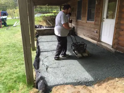 Below Deck Patio — Stone & Concrete Installation project by Maple Creek Landworks LLC