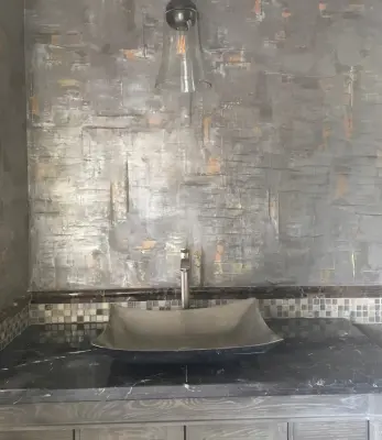 Custom Venetian Plaster — Stone & Concrete Installation project by Walls N Effects