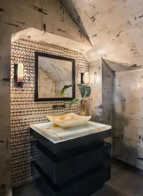 Contemporary Bathroom with Venetian Plaster — Stone & Concrete Installation project by Walls N Effects