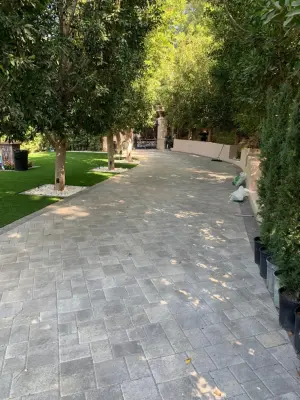 Pathway Paving and Grass Installation — Stone & Concrete Installation project by EHD Builders