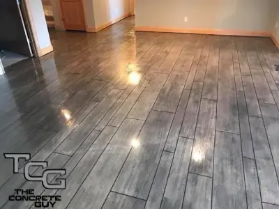 Chaska Rustic Concrete Wood in Weathered Grey — Stone & Concrete Installation project by The Concrete Guy By Matthew Hage