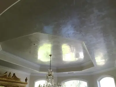Silver Pearl White Venetian Plaster — Stone & Concrete Installation project by Walls N Effects