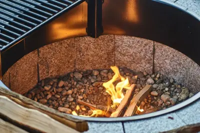 Gray Granite Fire Pit from Woodbury — Stone & Concrete Installation project by Swenson Granite Works