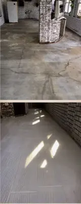 Enclosed Room with Stamped Wooden Planks — Stone & Concrete Installation project by Concrete Craft Of Knoxville
