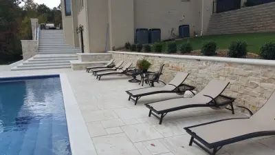 Yorkstone Slate Revamp — Stone & Concrete Installation project by Ozark Pattern Concrete