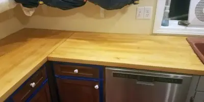 Countertop Restoration — Flooring Installation Services project by Maine Wood Floors