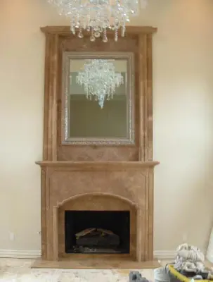 Personalized Travertine Fireplaces by Old World Stone Imports Flooring & Design